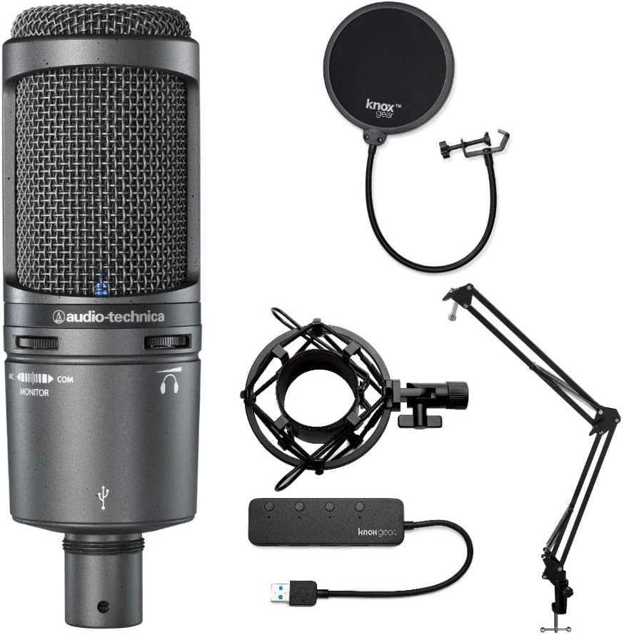 USB Microphone with Boom Arm, Shock Mount and Pop Filter U59020