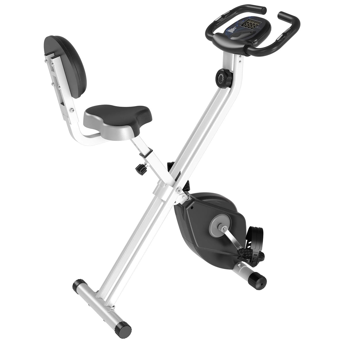 Foldable Upright Bike with LCD Screen Grey O557890
