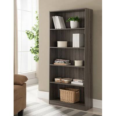 Distressed Gray Standard Bookcase E11756