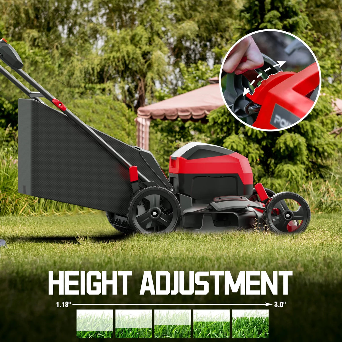 40V 17-inch Cordless Brushless Electric Push Lawn Mower I51222