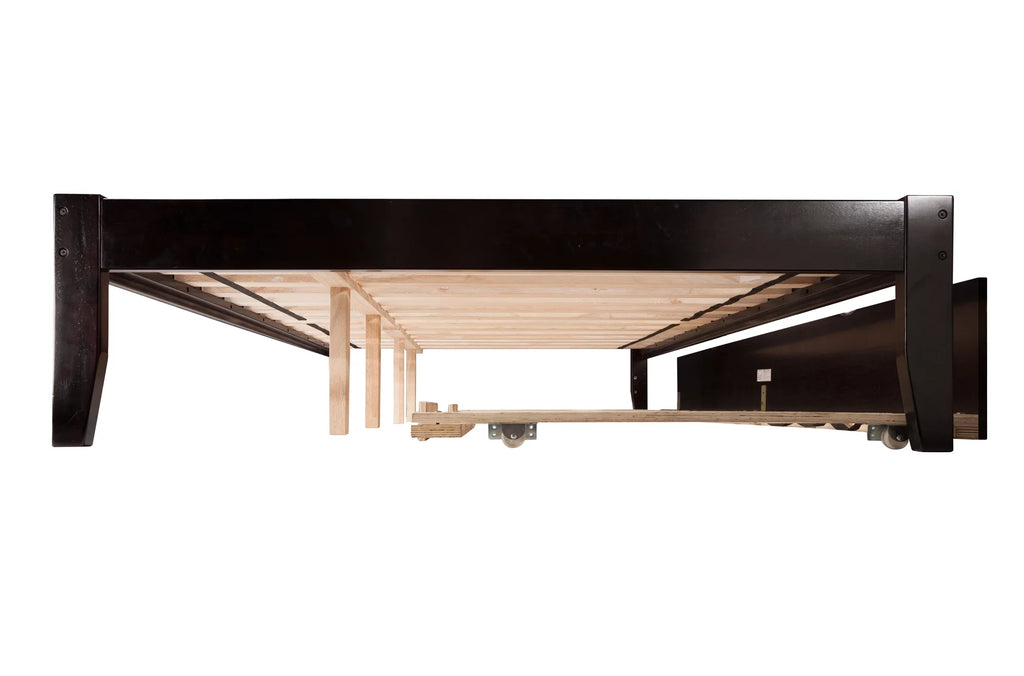 Full Platform Bed with Trundle Bed in Espresso O17912