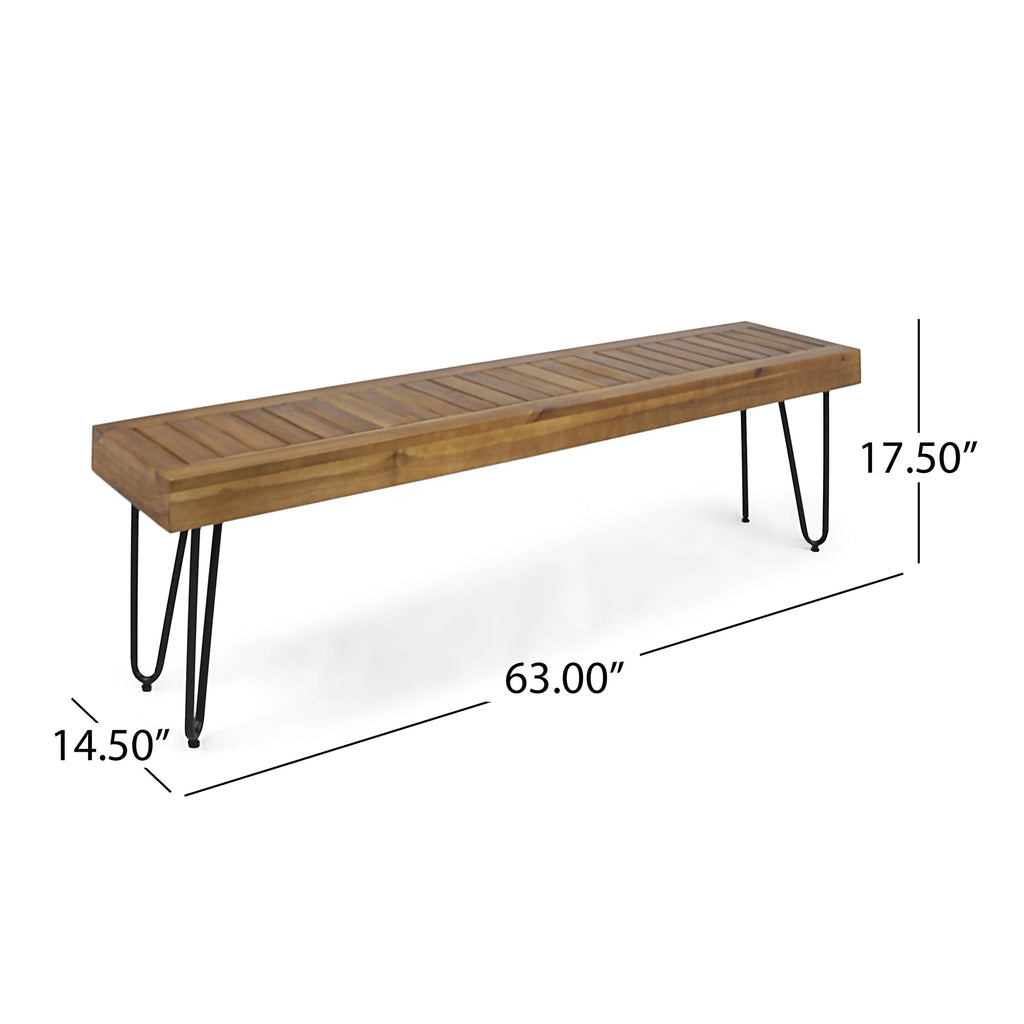 Wood and Metal Bench Y300