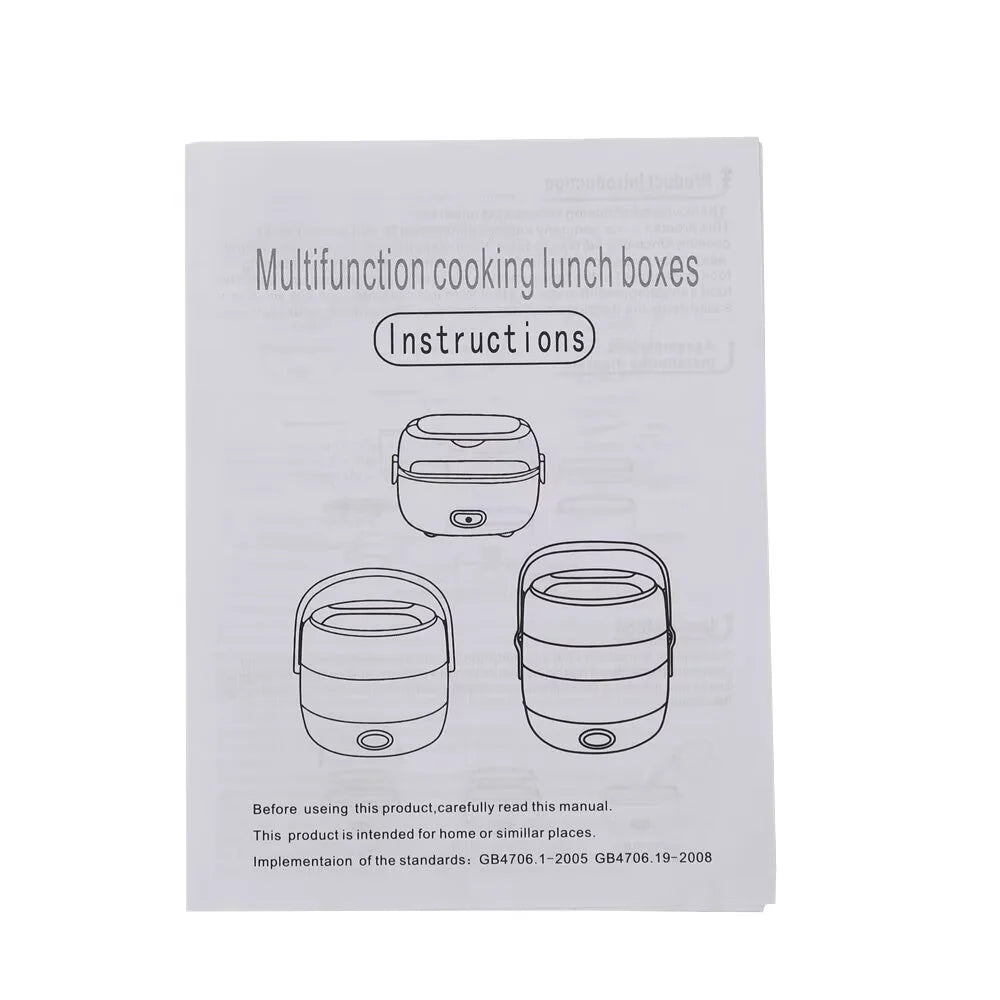 Portable Electric Lunch Box Food Heater 1L Stainless Steel G617