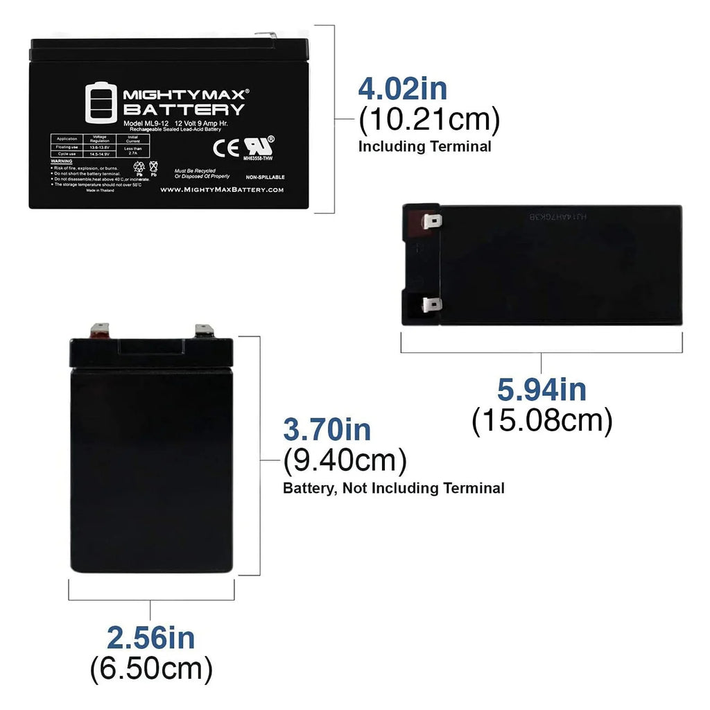 12V 9AH SLA AGM Battery Y608