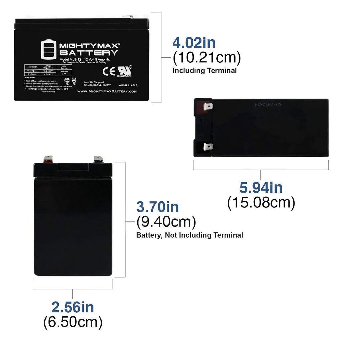 12V 9AH SLA AGM Battery Y608