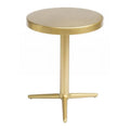16 in. Gold Steel Accent Table L911109