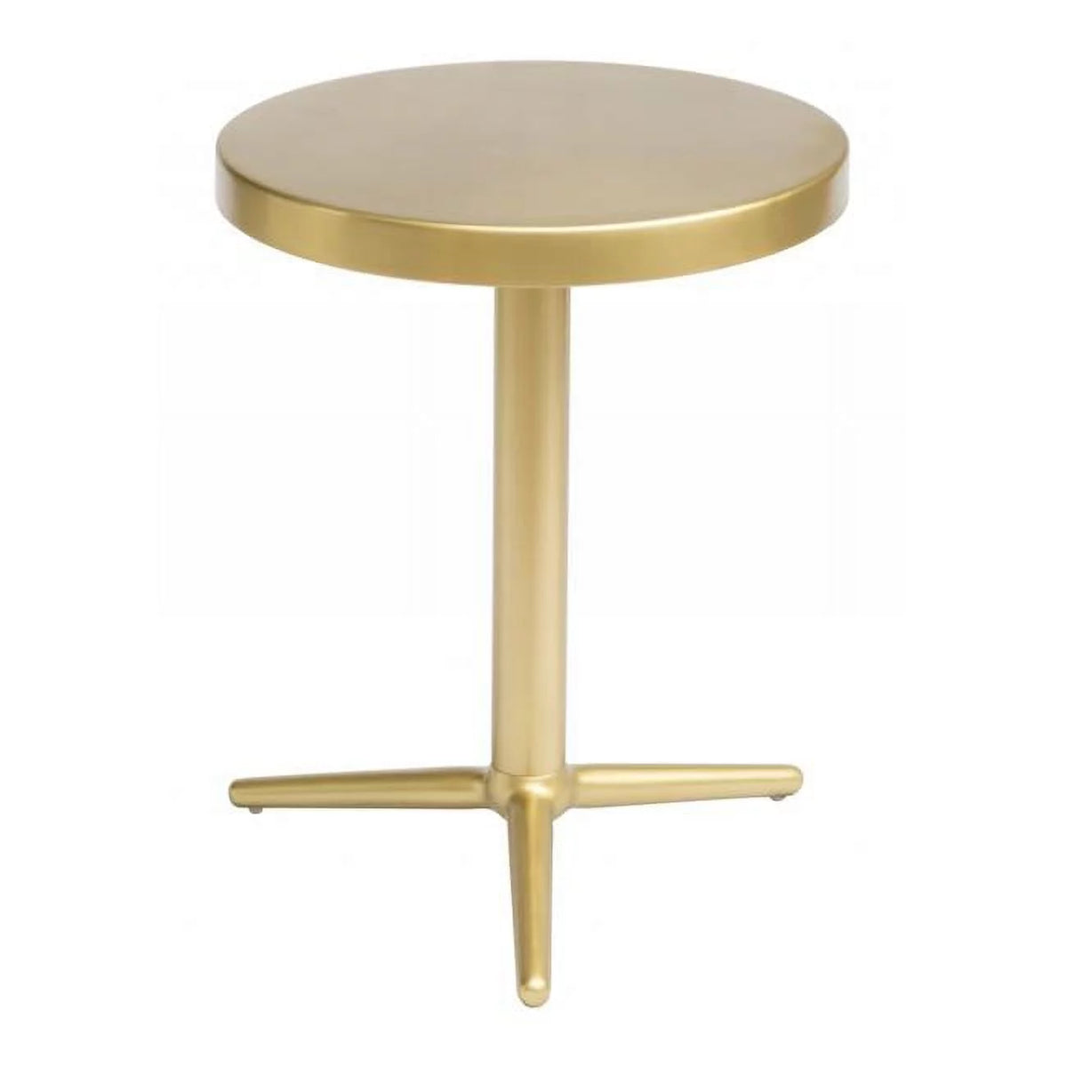 16 in. Gold Steel Accent Table L911109