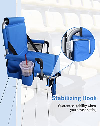 Stadium Seat with Back Support and Cup Holders K393172