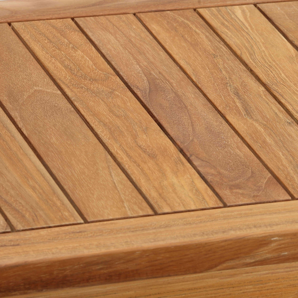 Solid Teak Wood Side Table with Shelf Y904