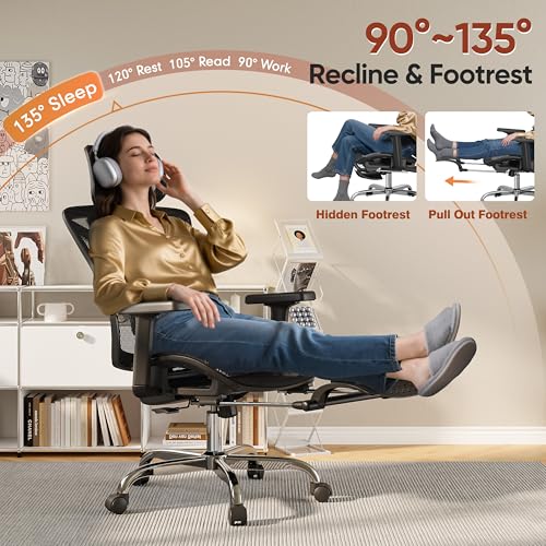 Ergonomic Mesh Office Chair with Foot Rest Y741454