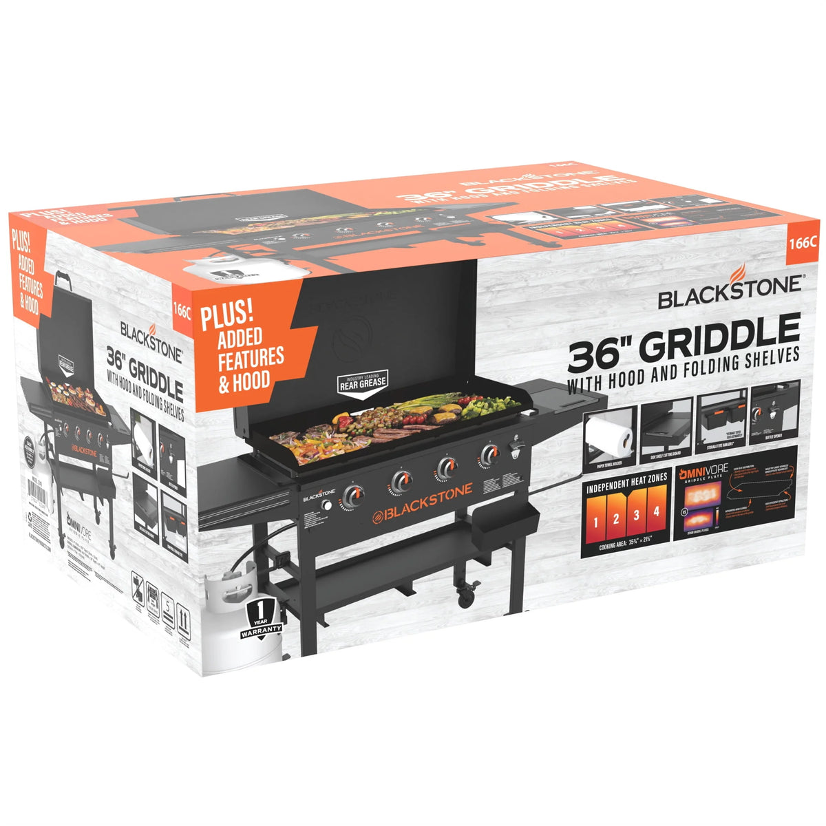 4-Burner 36” Propane Griddle with Hood J931653