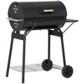 Portable Charcoal BBQ Grill and Offset Smoker Combo B151