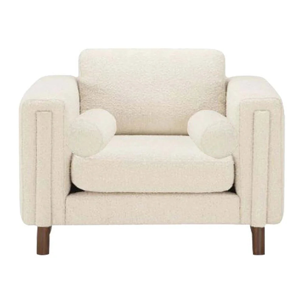 White Boucle Chair I65651