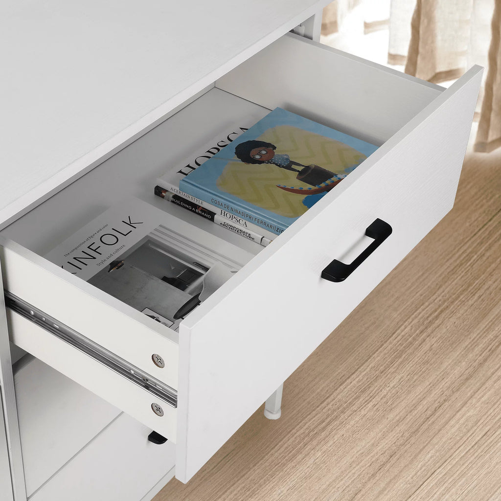 White 6 Drawer Wooden Dresser I366480
