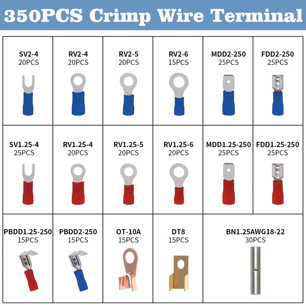 678Pcs Electrical Connector Kit Crimp Terminal Heat Shrink Tube Wire Connectors L566572