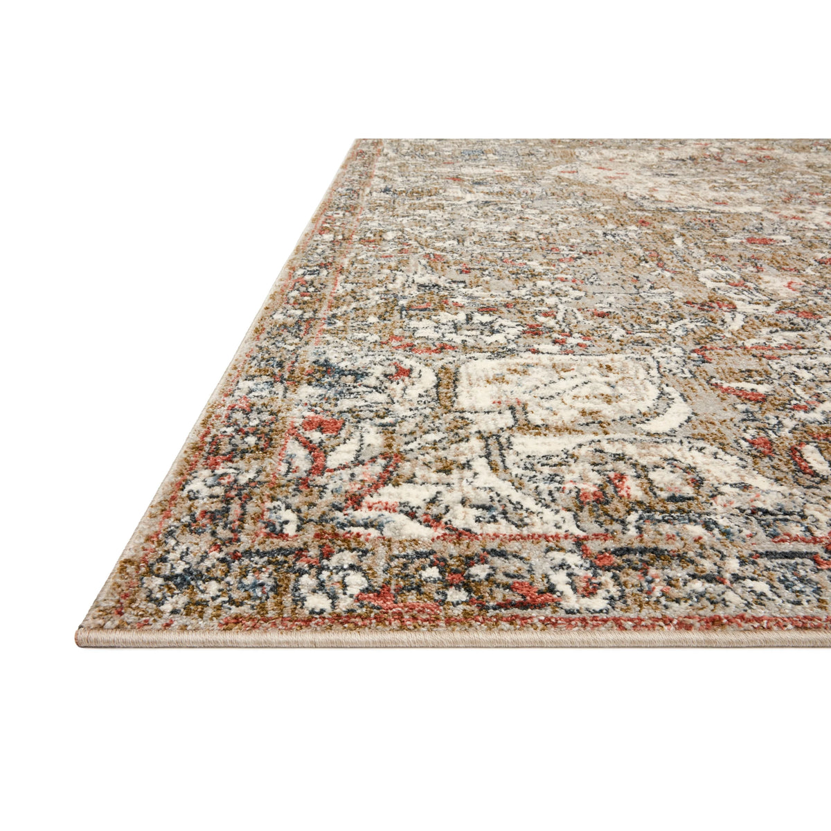 Grey Distressed Medallion Area Rug 7'10" x 10' F60386
