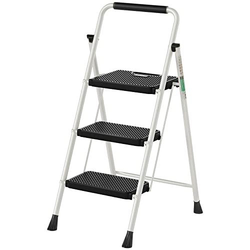 Folding Step Ladder with Handgrip Black M53716