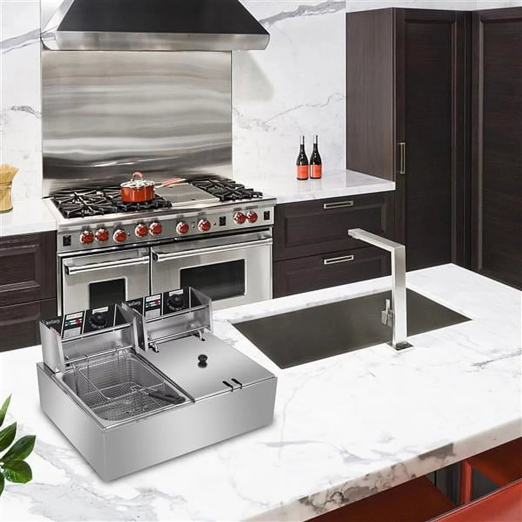 5000W 12.7QT Stainless Steel Electric Fryer F7085
