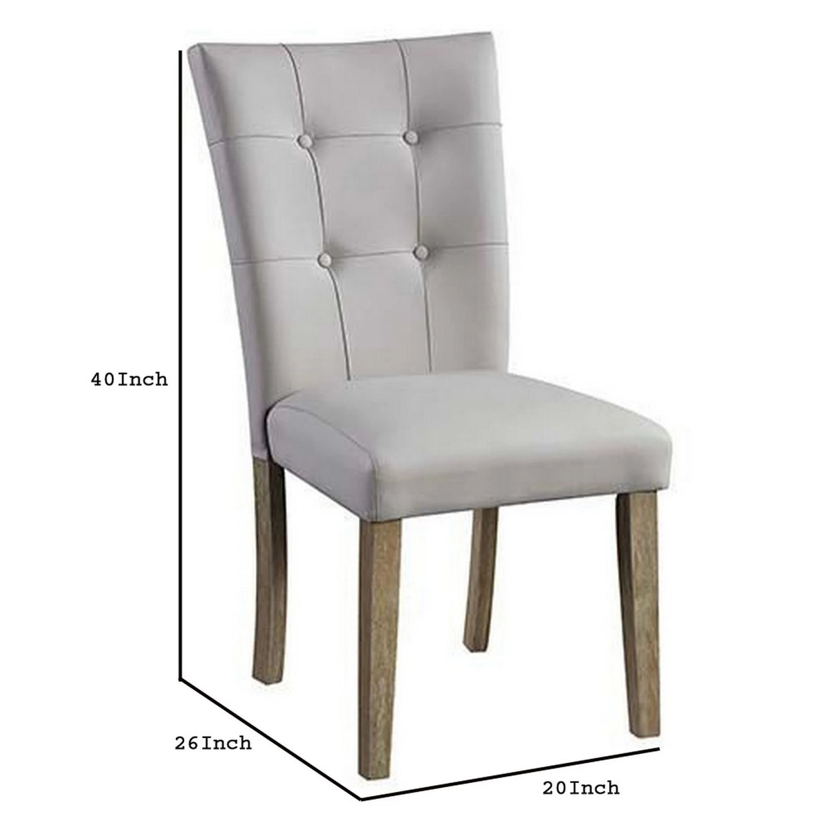 White Oak Set of 2 Side Chair B2355