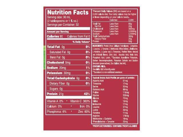Liquid Protein Nutritional Supplement R8058