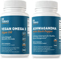 Vegan Omega 3 Algae Oil and Ashwagandha Capsules X171