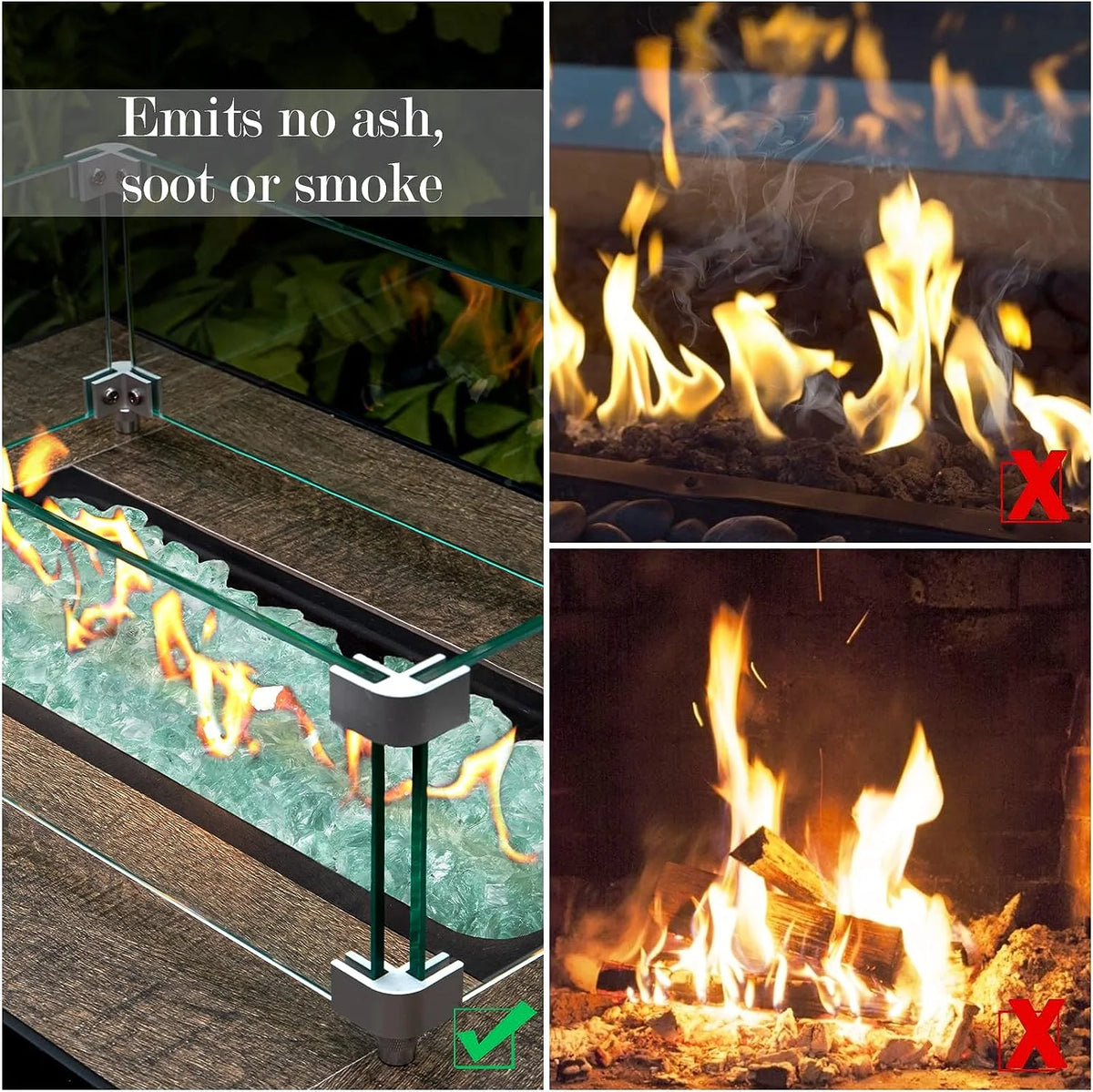 1/2-Inch Aqua Fire Glass J888705