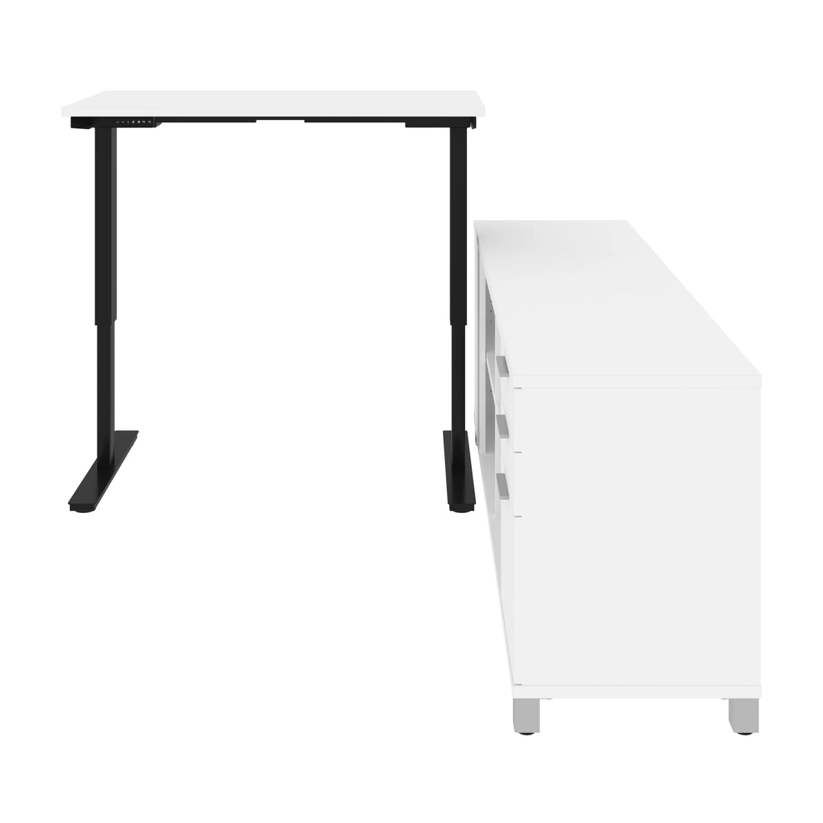 White L Shape Adjustable Table W427302