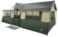 12 Person 3-Room Cabin Tent Green E577327