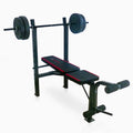 Adjustable Weight Bench with Rack and 90 lb. Weight Set N6876