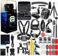 Black Waterproof 4K Action Camera with Accessory Kit B632350