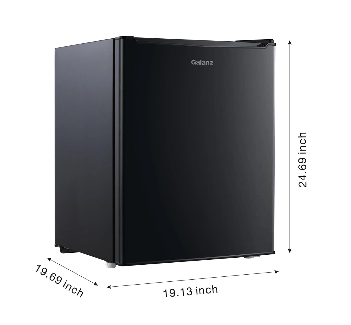 Black 2.7 Cu ft Single Door Mini Fridge C914