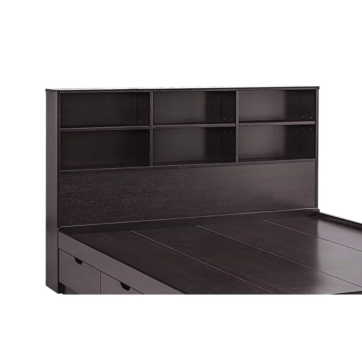 Twin Bookcase Headboard with 6 Open Compartments R504
