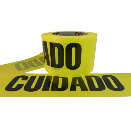 Caution Tape 3 inch x 1000 Feet 8 Rolls Yellow D38429