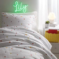 White Rainbow Fruits Full/Queen Comforter and Sham Set C474