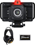 4K Studio Camera Bundle with Headphones and Screen Cleaning Wipes Q8209