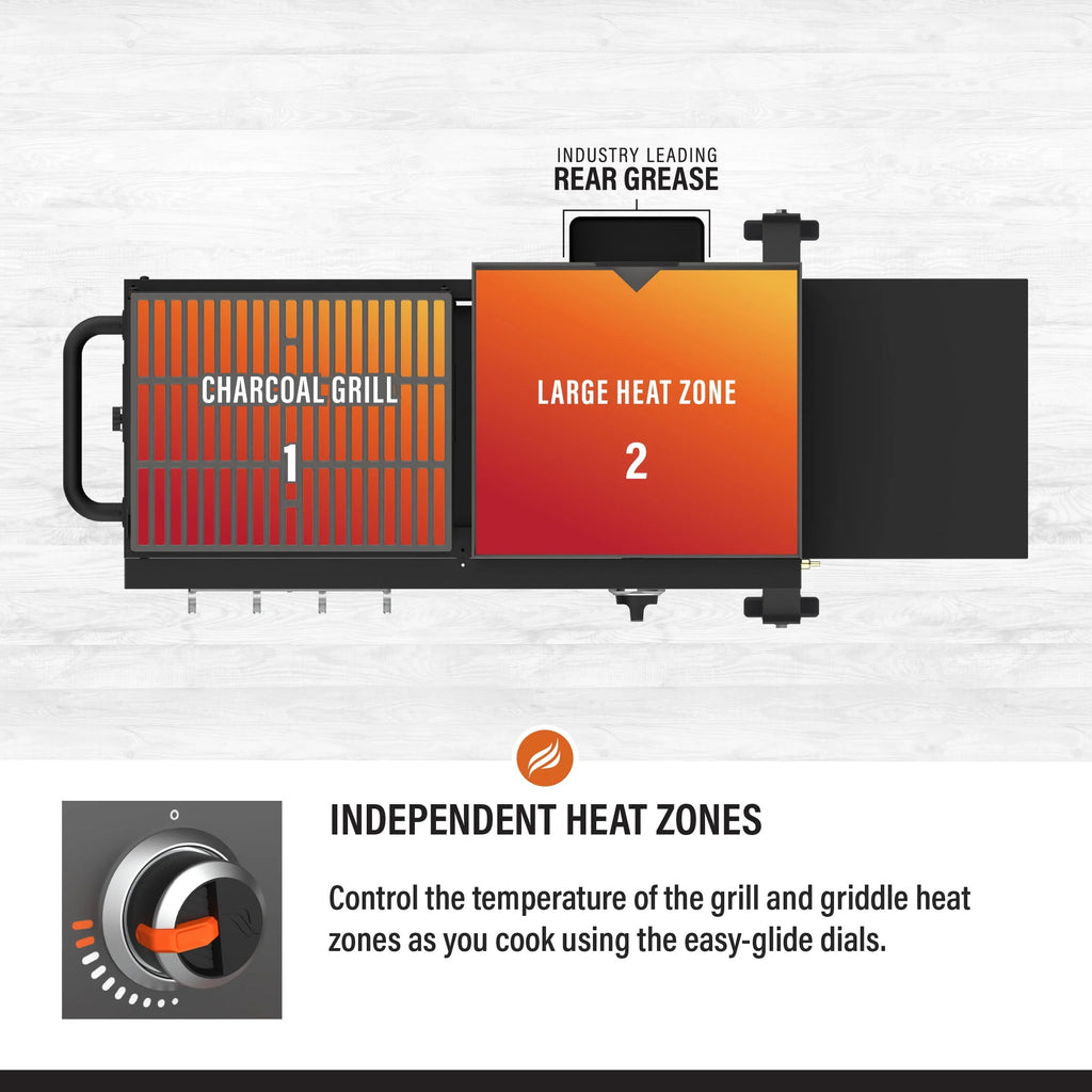 17 Griddle and Charcoal Grill Combo Y903012