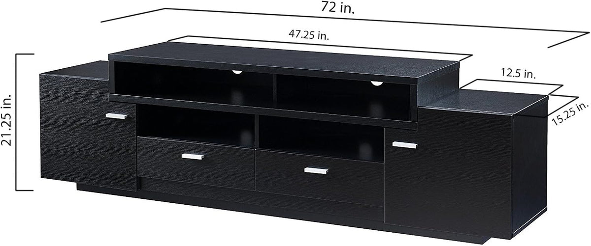 Black Multi-Shelves TV Stand T66866