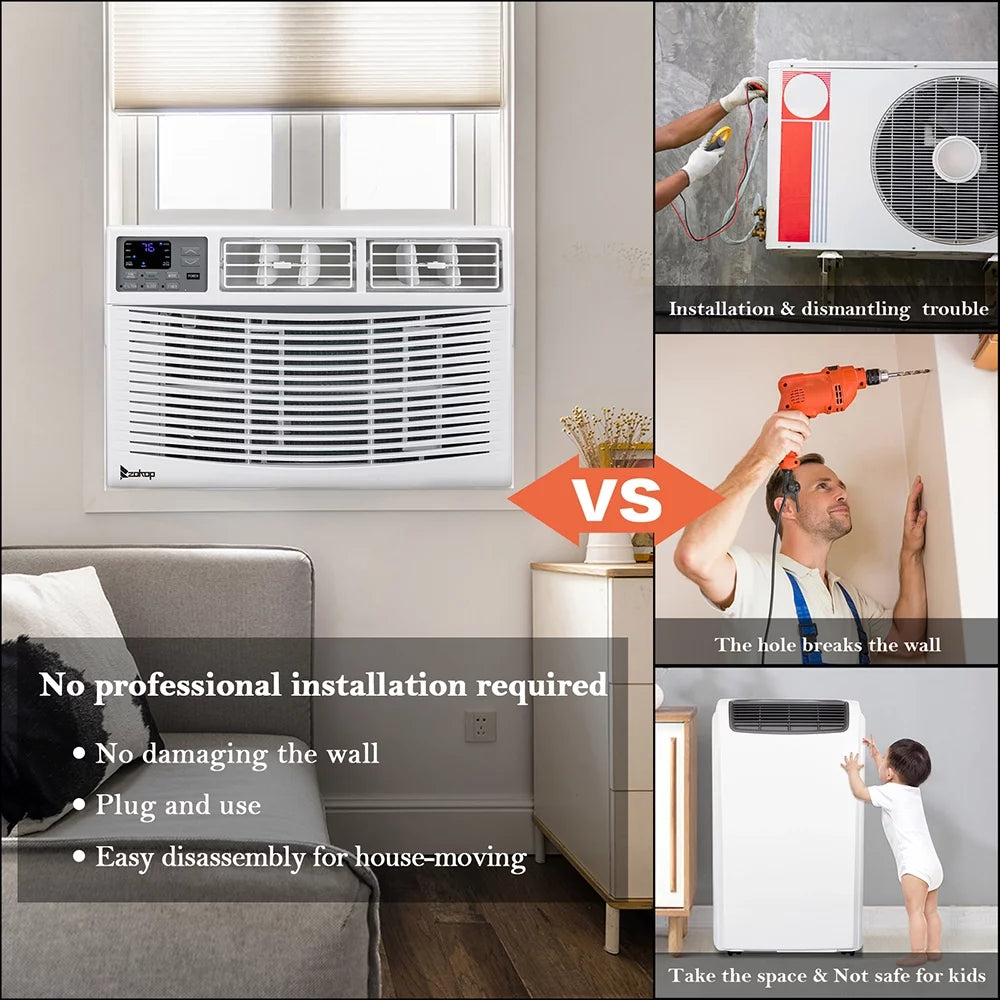 10000BTU 1050W White Window Air Conditioner I6329