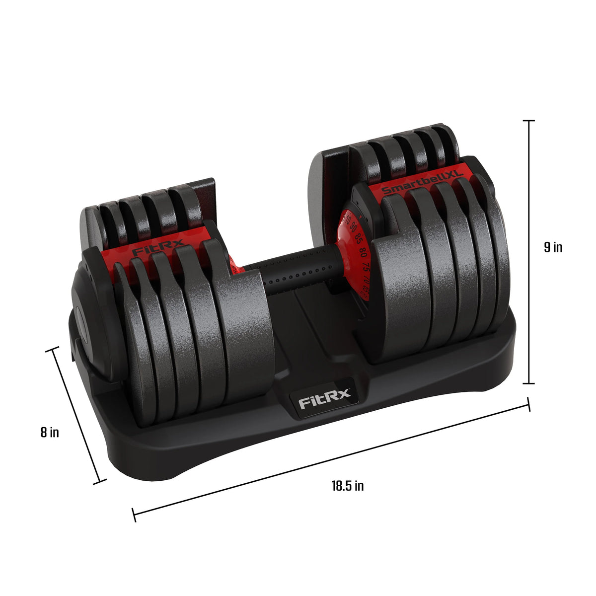 Adjustable Dumbbell 10-90 lbs Black Single H607300