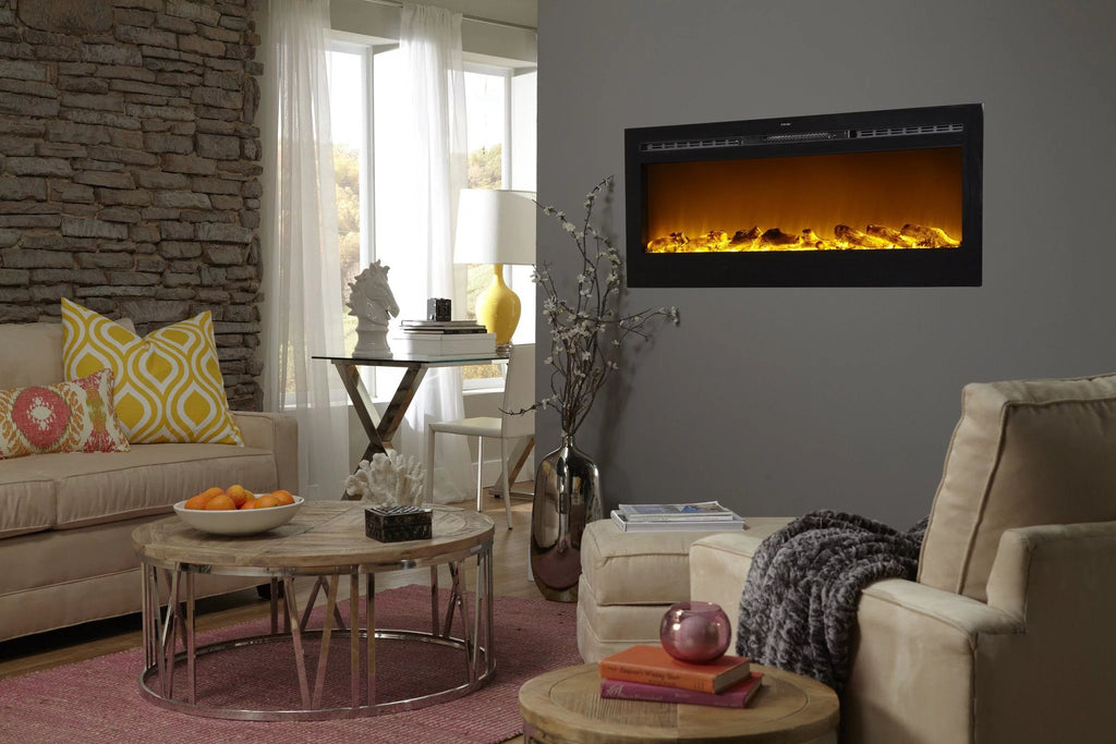 50" Smart WiFi Enabled Electric Fireplace F7665