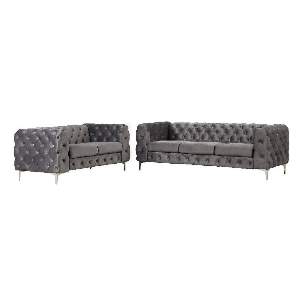 Velvet Loveseat Sofa P376649