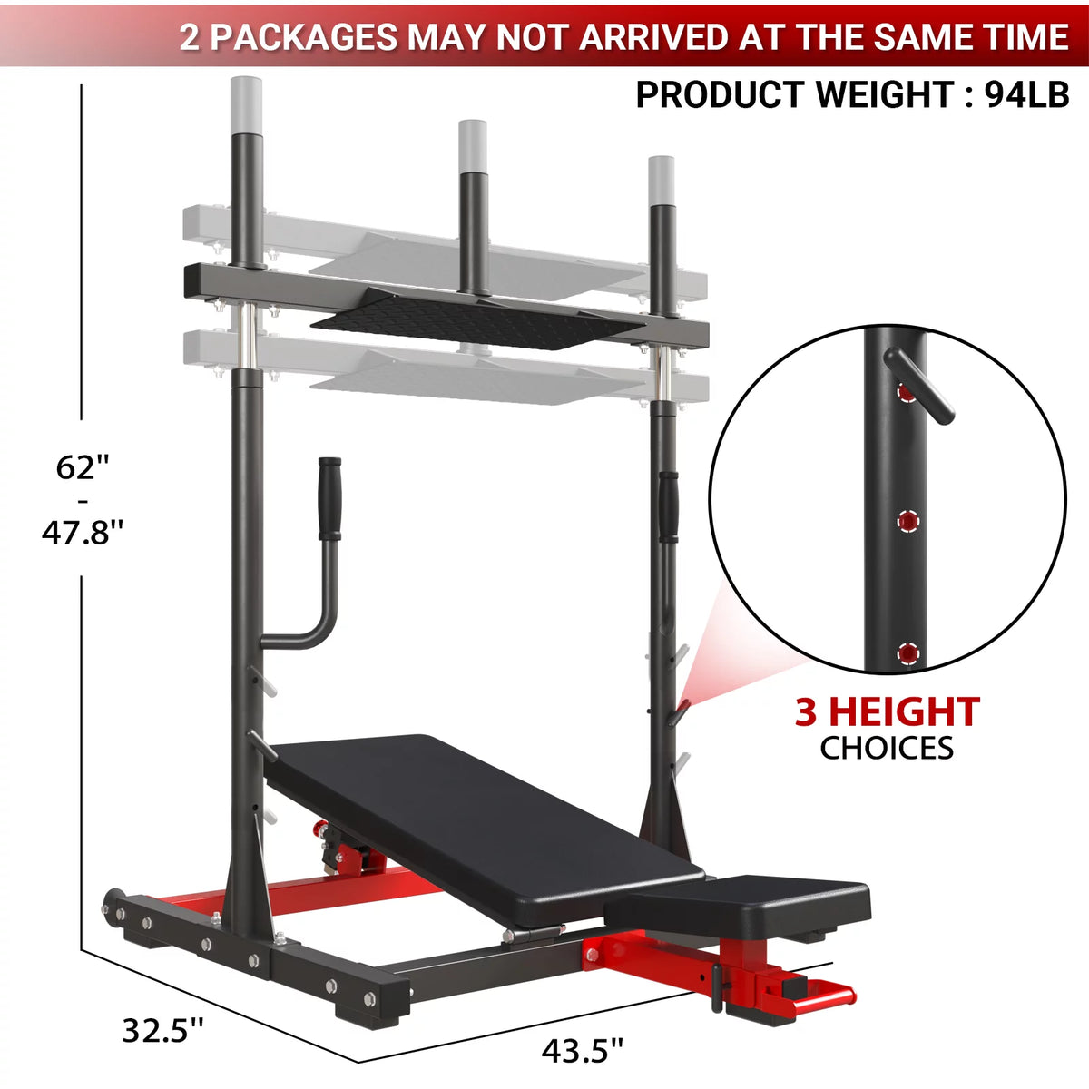Vertical Leg Press Machine with Transport Wheels I155574