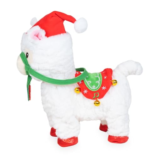 Animated Christmas Walking Musical Plush Llama Toy N198995