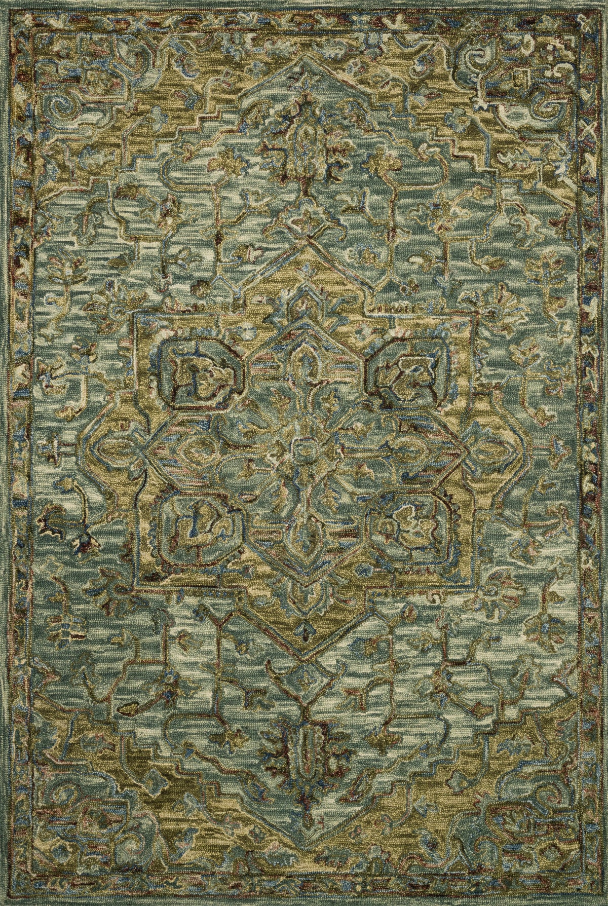 Dark Green Tobacco 7'9 x 9'9 Rug X715490