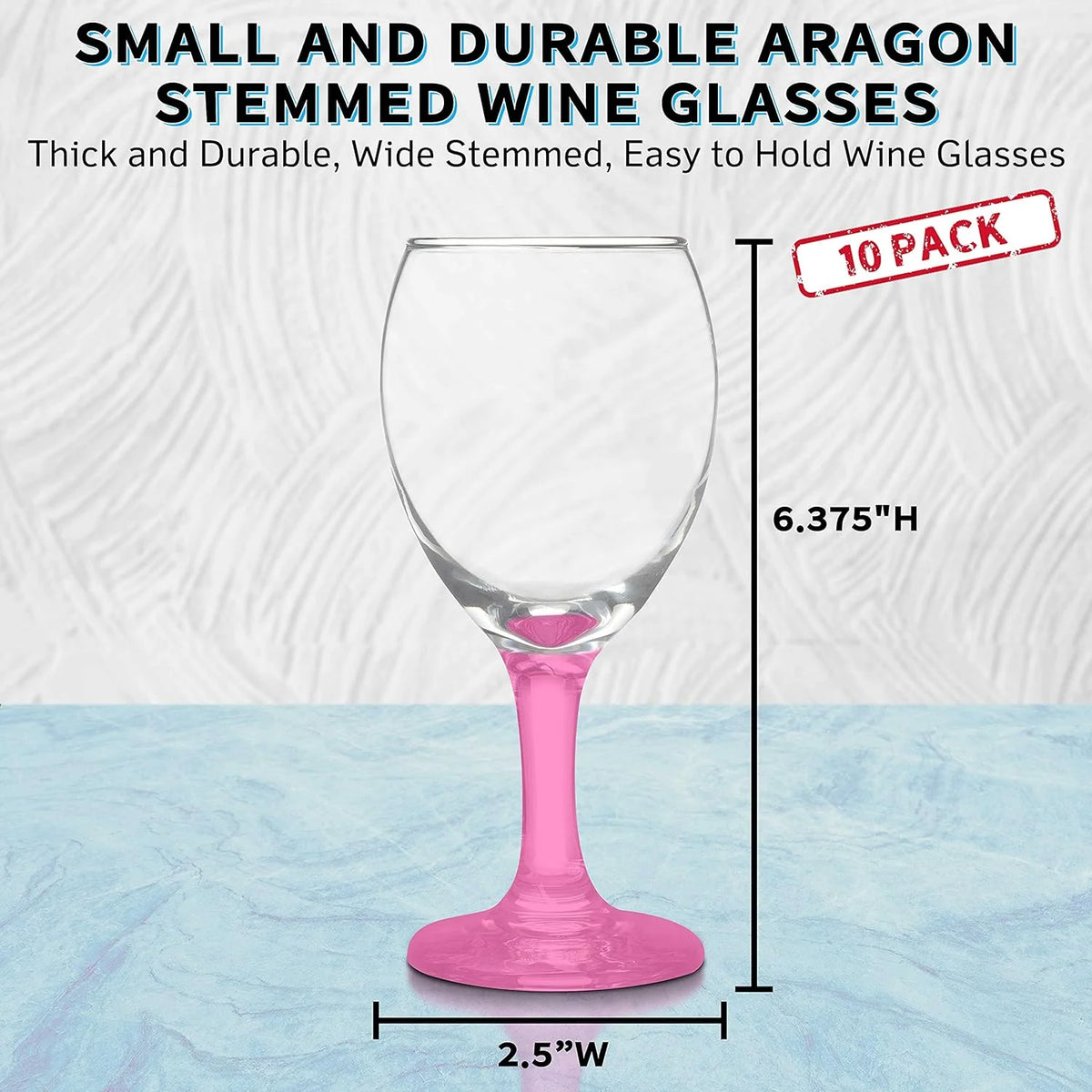10 Aragon Wine Glasses Set, 8.5 Oz N720432