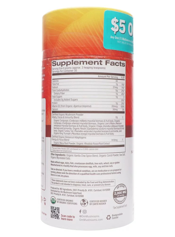 Mushroom Energy Blend Powder, 8.47 Oz V209