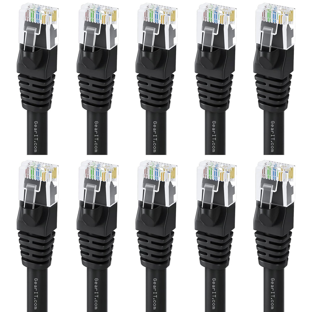 Cat 6 Ethernet Cable 6 ft 10-Pack Black U778