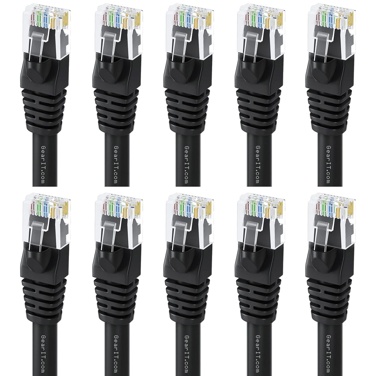Cat 6 Ethernet Cable 6 ft 10-Pack Black U778