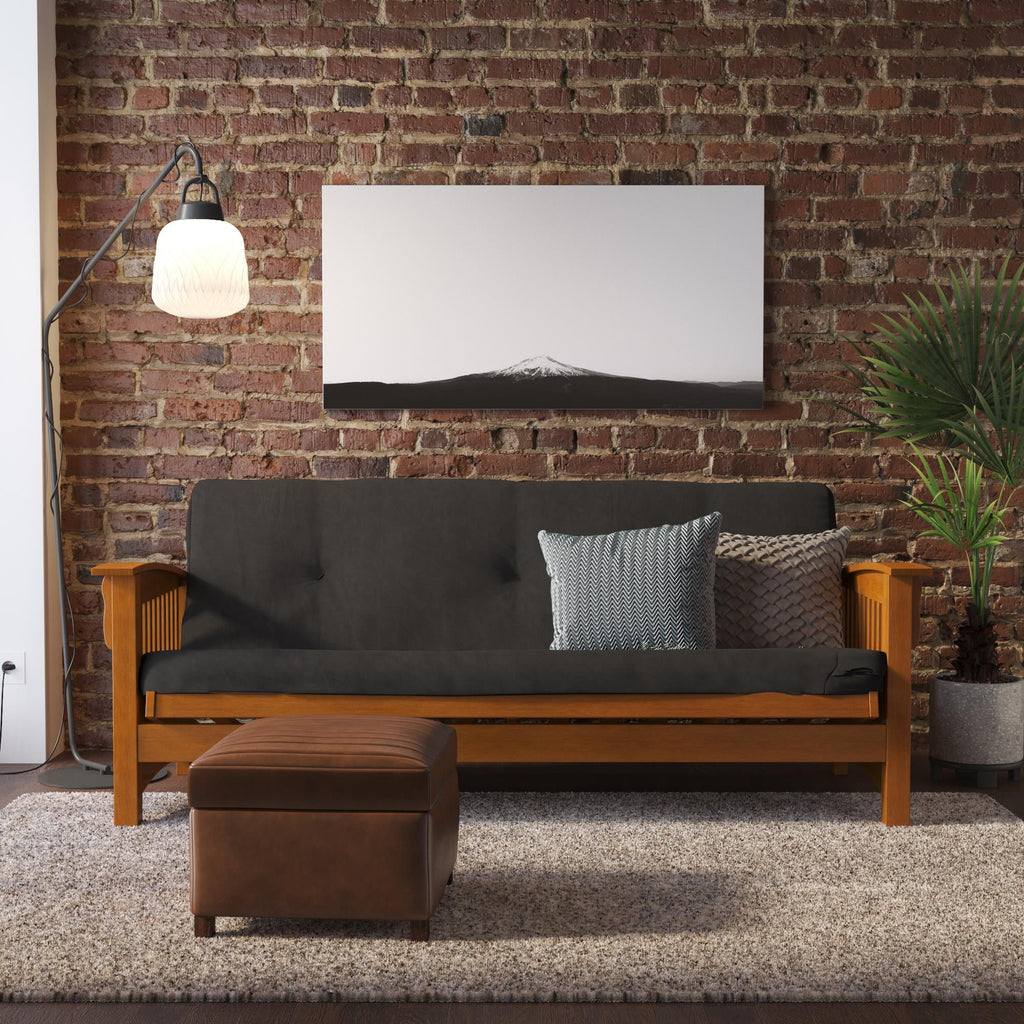 6 Inch Blue Microfiber Futon Mattress U4655