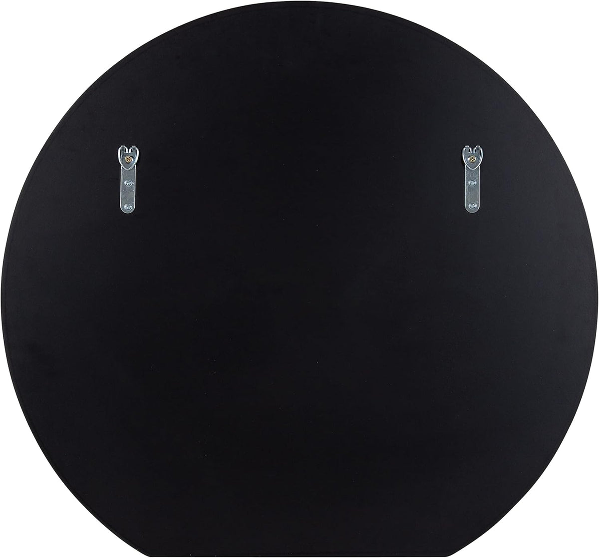 Black Flat Circle Wall Mirror Q137